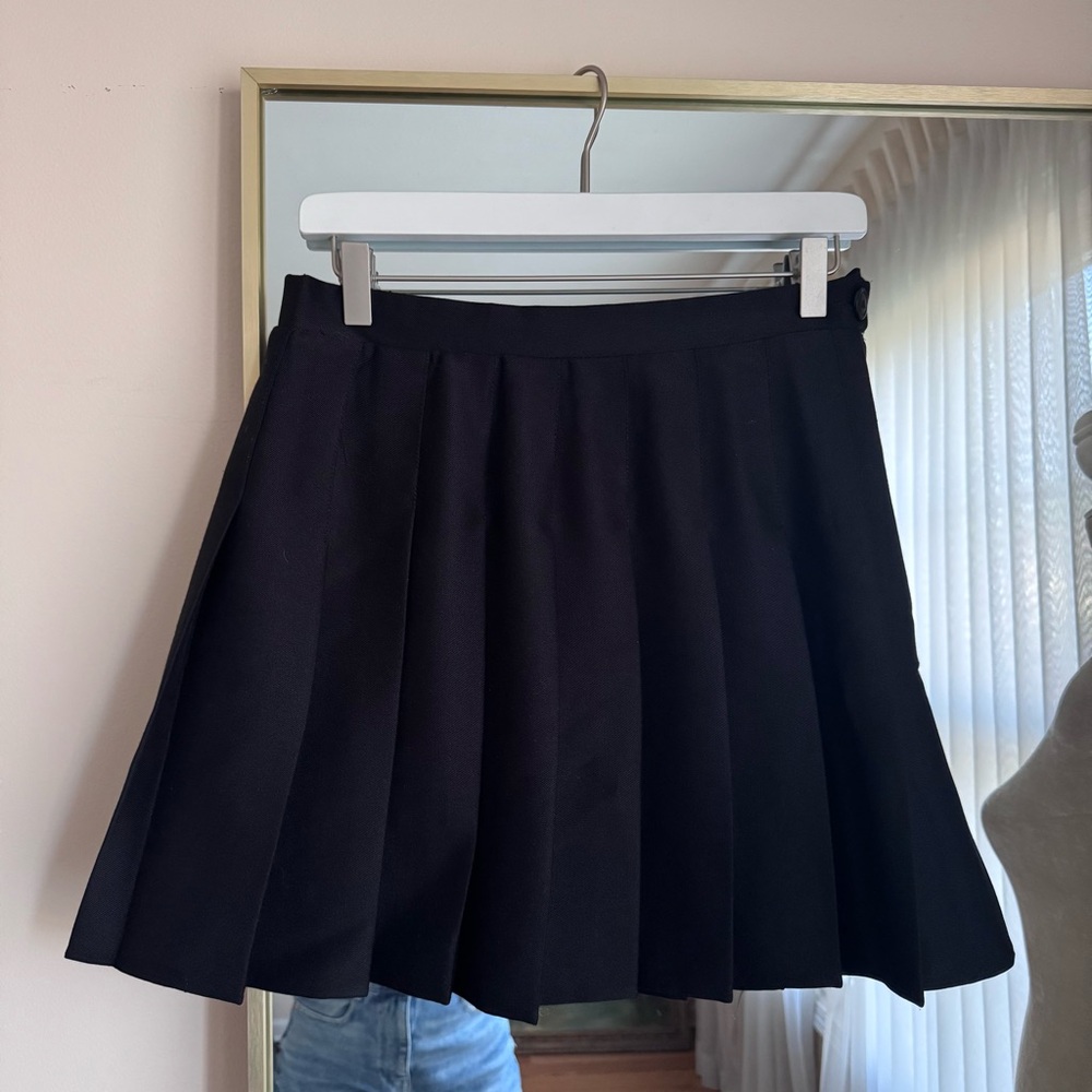 Rewind Black Pleated Skirt Size S